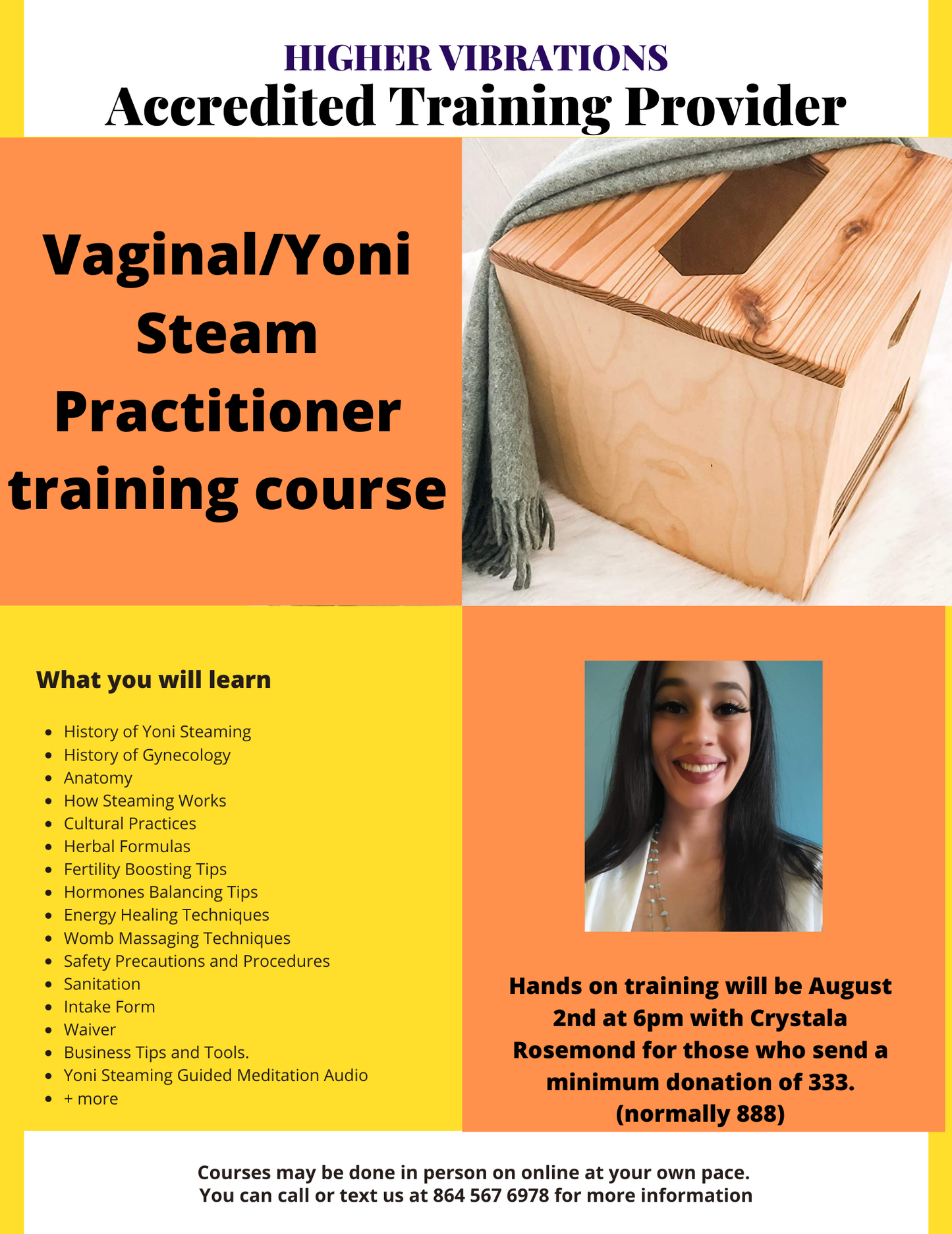 Deposit for Yoni Steam Course.